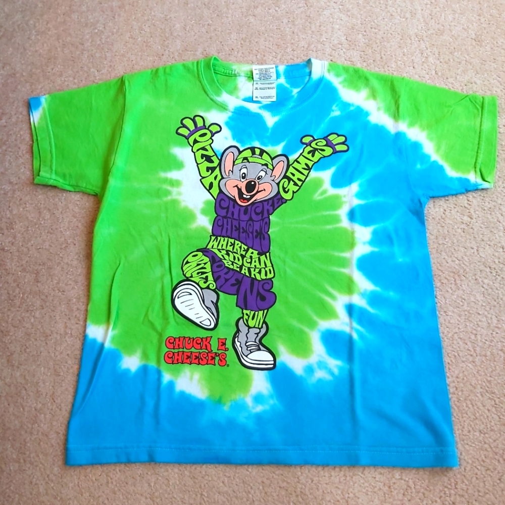 Kids Chuck E Cheese Tie Dye Graphic T-Shirt BNWOT
